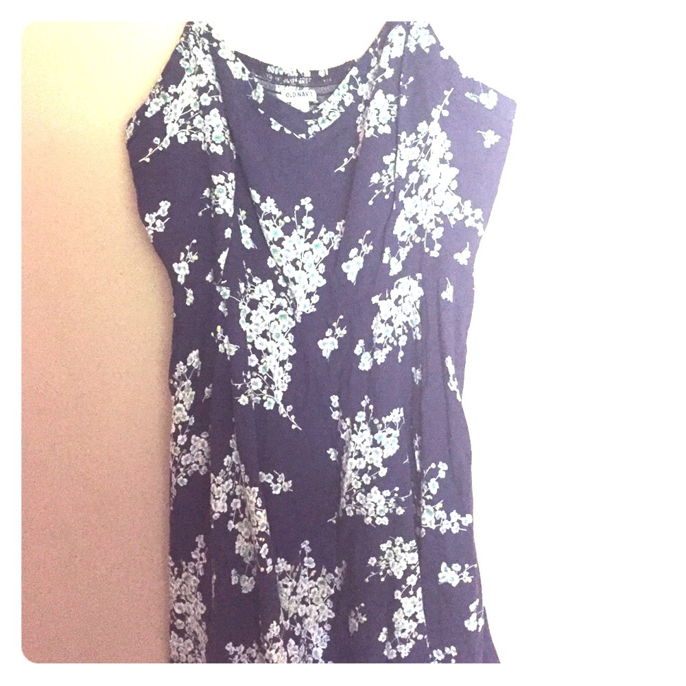 Blue floral dress